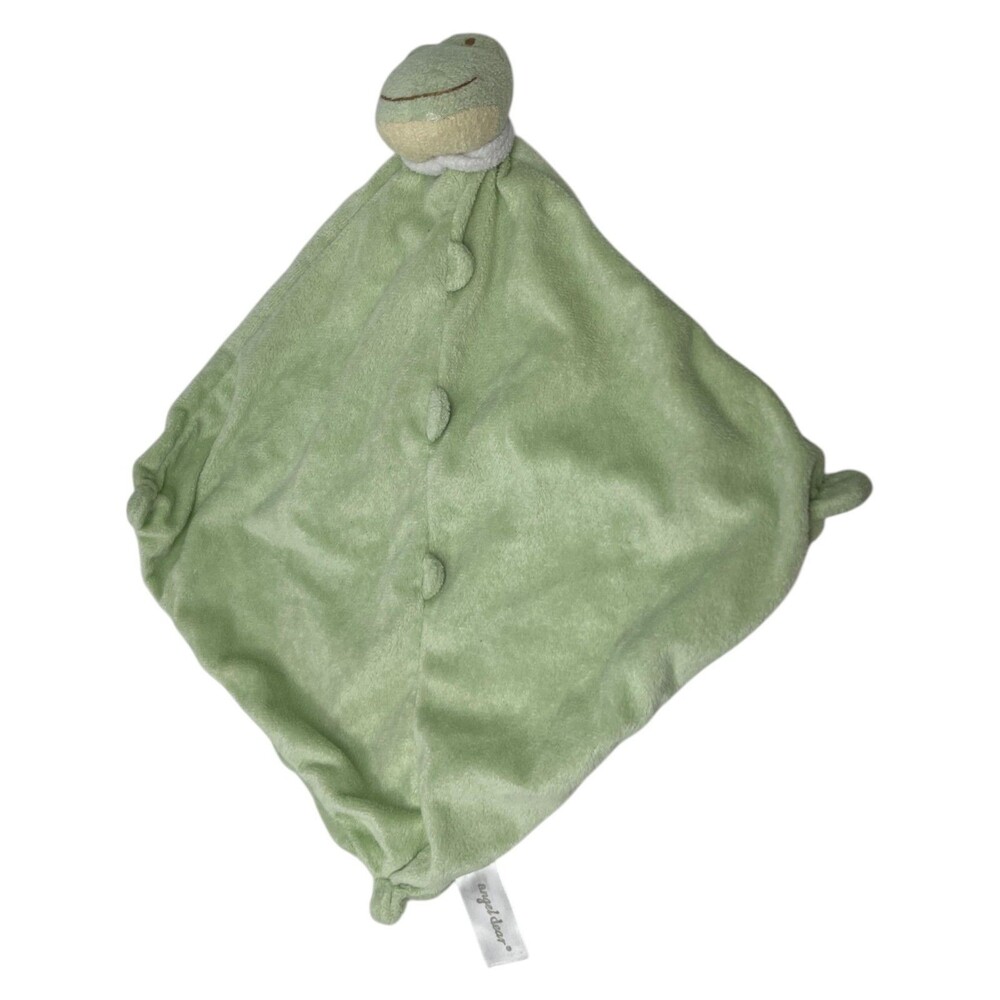 Angel Dear Baby Blankie Lovey Frog Green 11" Plush Soother Security Blanket